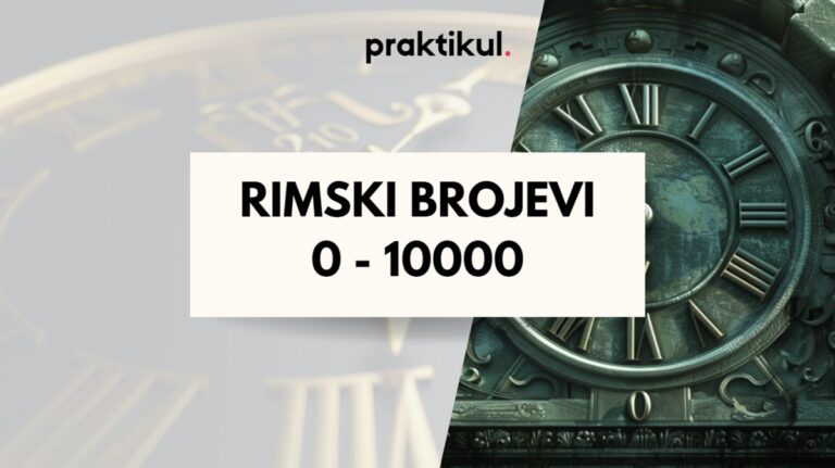 Rimski brojevi do 100 – 1000 – 10000