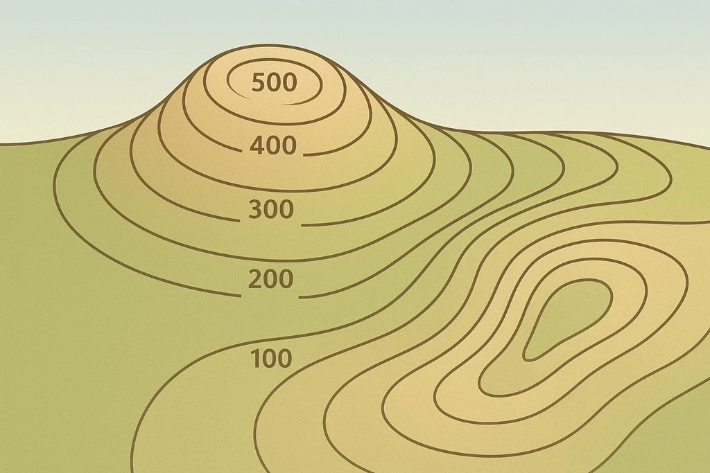 Ilustracija izohipsa